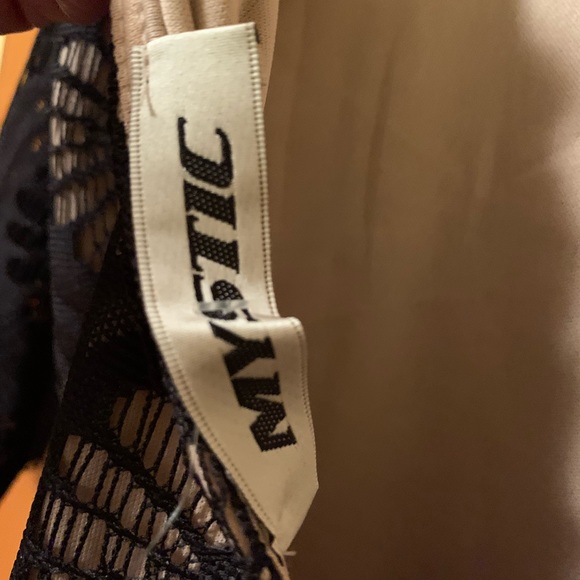 Mystic Black Lace Dress with nude underlay.  NWT. Large. - Picture 4 of 4